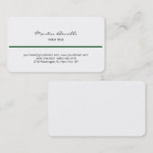 Groen lijnzwart wit handschrift Visitekaartje (Voorkant / Achterkant)