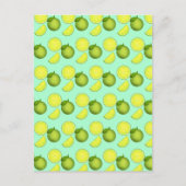 Groen Limoen Patroon Briefkaart (Voorkant)