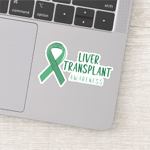 Groen Lint-bewustzijn bij levertransplantatie Sticker