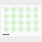 Groen lint ronde sticker (Vel)