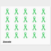 Groen lint ronde sticker (Vel)