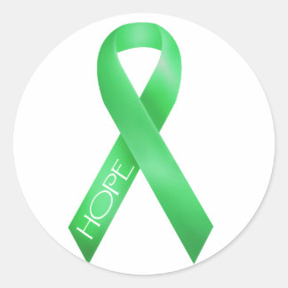 Groen lint ronde sticker
