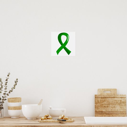 Groen lint voor geestelijke gezondheid 3 poster (Keuken)