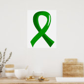 Groen lint voor geestelijke gezondheid 3 poster (Keuken)