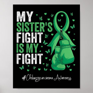 Groen lint zuster cholangiocarcinoom bewustzijn poster
