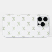Groen lintpatroon Coquette meisjesachtige lente zo iPhone Hoesje (Achterkant horizontaal)