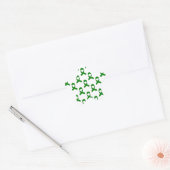 Groen lintpatroon ster sticker (Envelop)
