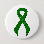 Groen lintsteunbewustzijn ronde button 7,6 cm (Voorkant)