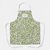  groen logo met bladeren schort (Voorkant)