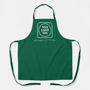 Groen logo-ontwerp voor promotie schort