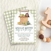 Groen lokaal geteeld Baby shower Kaart