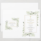 Groen Loof Doop Doopfeest Programma (Voorkant / Achterkant)