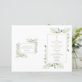 Groen Loof Doop Doopfeest Programma (Staand voorkant)