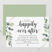 Groen loof Eucalyptus, huwelijksrepetitie diner Kaart (Voorkant / Achterkant)