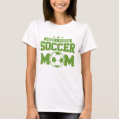Groen Loud Trots Voetbal Moeder Ontwerp T-shirt (Voorkant)