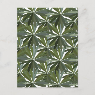 Groen lupine Leaves Patroon Briefkaart