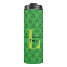 Groen maakt aangepaste monogram en naam warm