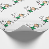 Groen maatbeentje Afbeelding op papier met overvul (Hoek)