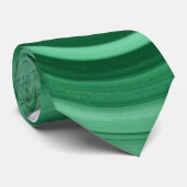 Groen Malachite Stone Afbeelding Stropdas (Opgerold)