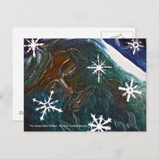 Groen Man briefkaart (Voorkant / Achterkant)