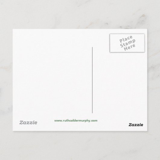 Groen Man briefkaart (Achterkant)