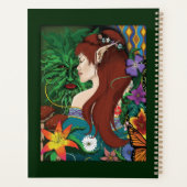 Groen Man Elf Fantasy Floral Planner (Achterkant)