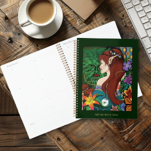 Groen Man Elf Fantasy Floral Planner