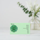 Groen Man Gaze Visitekaartjes (Staand voorkant)