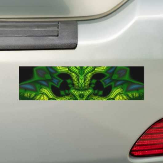 Groen Man Goblin - Emerald and Gold Mask Bumpersticker (Op auto)