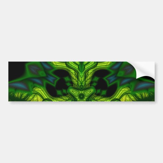 Groen Man Goblin - Emerald and Gold Mask Bumpersticker (Voorkant)