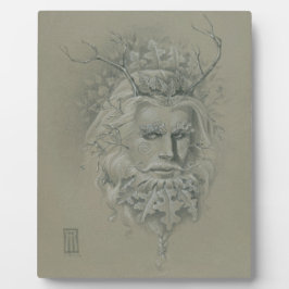 Groen Man met eikenbladbaard Fotoplaat