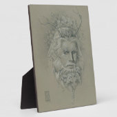 Groen Man met eikenbladbaard Fotoplaat (Zijkant)