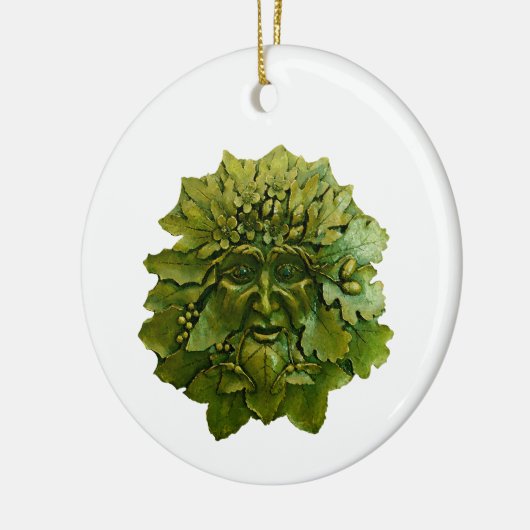 Groen Man van het bos Keramisch Ornament (Links)