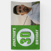 GROEN MAN Verjaardag Golf Party Fun Spandoek (Verticaal)