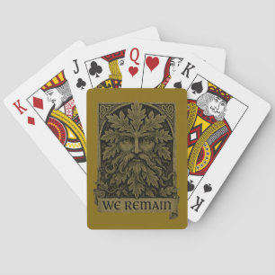 Groen Man "We Remain" Pagan Natuur Spirit Pokerkaarten