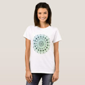 Groen Mandala Bloem Ontwerp T-shirt (Voorkant volledig)