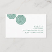 Groen Mandala Universe Symbol Visitekaartje (Achterkant)