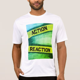 groen mannen "actie en reactie" t-shirt
