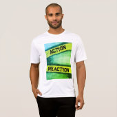 groen mannen "actie en reactie" t-shirt (Voorkant volledig)