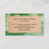 Groen Marmer Graniet Splashback Keuken Aanrecht Visitekaartje (Achterkant)