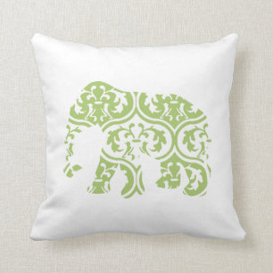 Groen Marokkaans Leaves Elephant Kussen