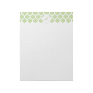 Groen Marokkaans Patroon met Monogram Blocnote