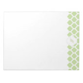 Groen Marokkaans Patroon met Monogram Blocnote (Voorkant)