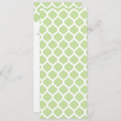 Groen Marokkaans Pattern Wedding Menus Menu (Voorkant / Achterkant)