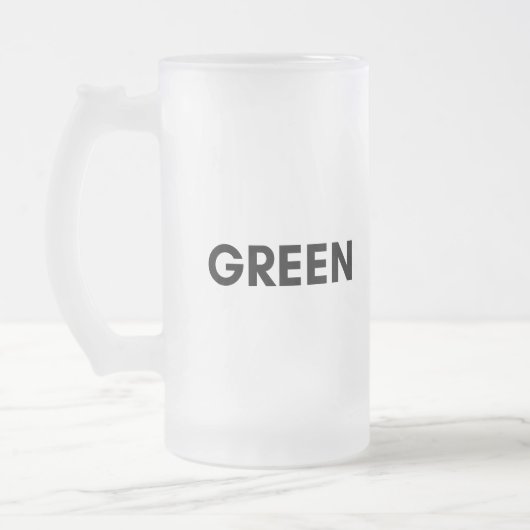 groen matglas bierpul (Links)