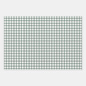 groen meer Gingham Check Pattern Inpakpapier Vel (Voorkant 3)
