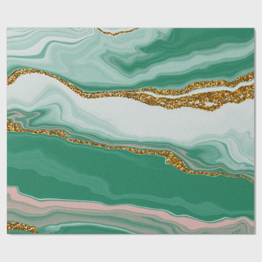 Groen meer inpakpapier | Luxe bruiloften (Vlak)