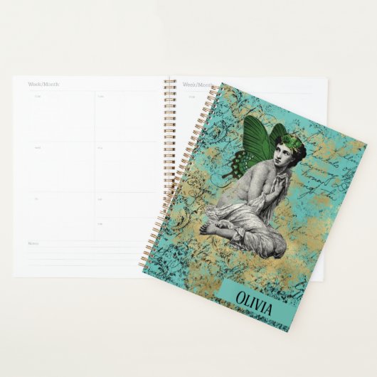  Groen Melk op Aqua Personalized Planner (Display)