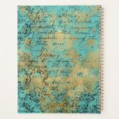  Groen Melk op Aqua Personalized Planner (Achterkant)