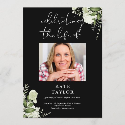 Groen Memorial Funeral Order Of Service  Programma (Voorkant)